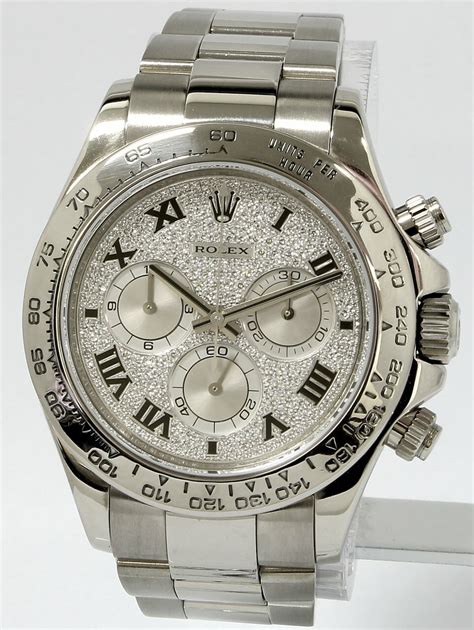 rolex daytona 18k white gold